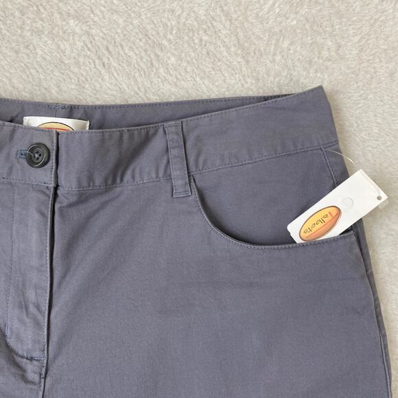 Vintage Talbots Wide Leg Cropped Pants Women Size 10 Gray Stretch Culottes NWT - Picture 3 of 9